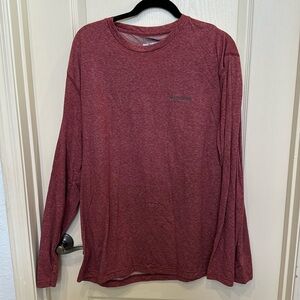 Men’s Columbia Omni Wick Long Sleeve Shirt XXL Burgundy
